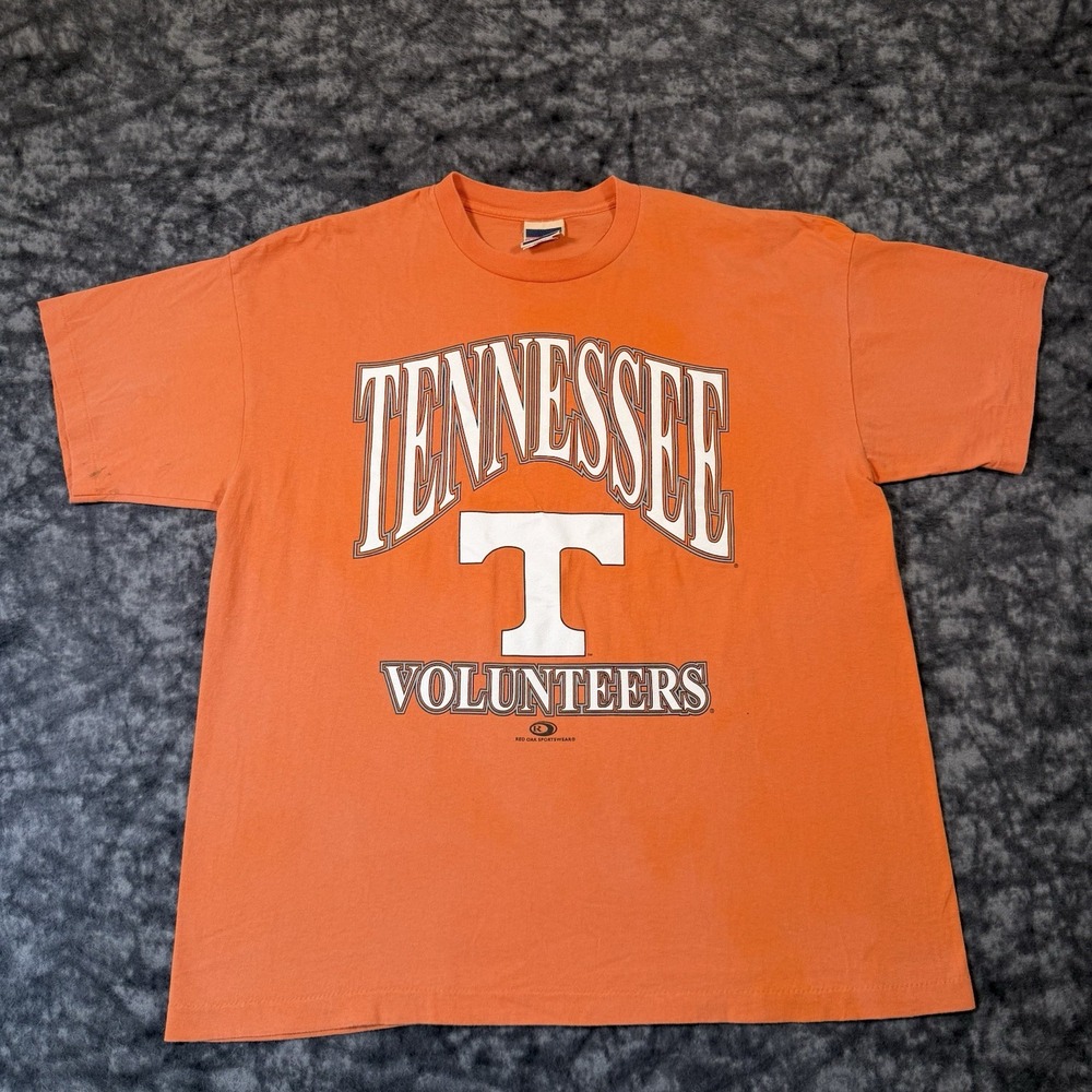 Vintage Tennessee Volunteers T-Shirt Mens XXL Orange USA Made 90s Red Oak BMP